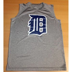 MLB Baseball Detroit Tigers Tank Top Boys Youth Large Genuine Merchandise Gray